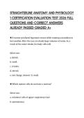 STRAIGHTERLINE ANATOMY AND PHYSIOLOGY 1 CERTIFICATION EVALUATION TEST 2026 FULL QUESTIONS AND CORRECT ANSWERS ALREADY PASSED GRADED A