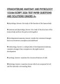 STRAIGHTERLINE ANATOMY AND PHYSIOLOGY 1 EXAM SCRIPT 2026 TEST PAPER QUESTIONS AND SOLUTIONS GRADED A&plus;