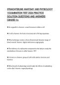 STRAIGHTERLINE ANATOMY AND PHYSIOLOGY 1 EXAMINATION TEST 2026 PRACTICE SOLUTION QUESTIONS AND ANSWERS GRADED A&plus;