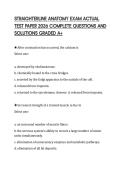STRAIGHTERLINE ANATOMY EXAM ACTUAL TEST PAPER 2026 COMPLETE QUESTIONS AND SOLUTIONS GRADED A&plus;