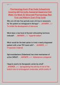 Pharmacology Exam Prep Guide 2025&sol;2026&colon; 660 Correctly Answered Questions &lpar;Weeks 3&ndash;12&rpar;