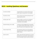 D215 - Auditing Questions and Answers