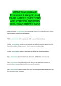 NR568 Week 8 &lpar;Health Promotion & Weight Loss&rpar; EXAM LATEST QUESTIONS AND VERIFIED ANSWERS 100- GUARANTEED PASS&period;
