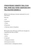 STRAIGHTERLINE CHEMISTRY FINAL EXAM FINAL PAPER 2026 TESTED QUESTIONS WITH FULL SOLUTION GRADED A&plus;