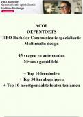 NCOI  OEFENTOETS HBO Bachelor Communicatie specialisatie Multimedia design - Nieuw 2026