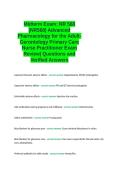 Midterm Exam NR 568 &lpar;NR568&rpar; Advanced Pharmacology for the Adult-Gerontology Primary Care Nurse Practitioner Exam Review Questions and Verified Answers&period;