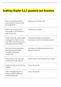 Auditing Chapter 5&comma;6&comma;7 questions and Answers