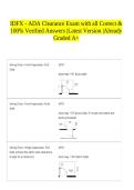 IDFX - ADA Clearance Exam with all Correct & 100&percnt; Verified Answers &vert;Latest Version &vert;Already Graded A&plus;