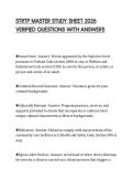 STRTP MASTER STUDY SHEET 2026 VERIFIED QUESTIONS WITH ANSWERS
