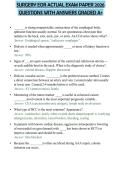 SURGERY EOR ACTUAL EXAM PAPER 2026 QUESTIONS WITH ANSWERS GRADED A&plus;