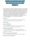 SURGERY EOR CERTIFICATION SCRIPT 2026 QUESTIONS WITH SOLUTIONS GRADED A&plus;