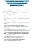 SURGERY EOR COMPREHENSIVE STUDY GUIDE 2026 FULL QUESTIONS AND SOLUTIONS GRADED A&plus;