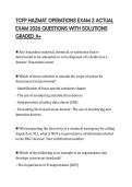 TCFP HAZMAT OPERATIONS EXAM 3 ACTUAL EXAM 2026 QUESTIONS WITH SOLUTIONS GRADED A&plus;