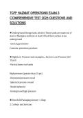 TCFP HAZMAT OPERATIONS EXAM 3 COMPREHENSIVE TEST 2026 QUESTIONS AND SOLUTIONS