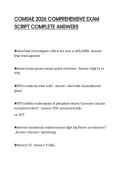 COMSAE 2026 COMPREHENSIVE EXAM SCRIPT COMPLETE ANSWERS