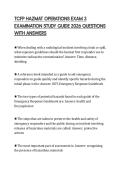TCFP HAZMAT OPERATIONS EXAM 3 EXAMINATION STUDY GUIDE 2026 QUESTIONS WITH ANSWERS