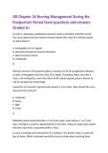 OB Chapter 16 Nursing Management During the  Postpartum Period Exam questions and answers  Graded A&plus; 