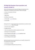 OB High Risk Newborn Exam questions and  answers Graded A&plus; 
