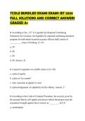 TCOLE BUNDLED EXAMS EXAMS SET 2026 FULL SOLUTIONS AND CORRECT ANSWERS GRADED A&plus;