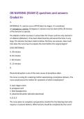 OB nursing Exam questions and answers Graded A&plus;