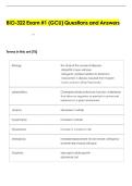 BIO-322 Exam &num;1 &lpar;GCU&rpar; Questions and Answers