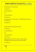 POST OFFICE EXAM 474 QUESTIONS AND ANSWERS 2026