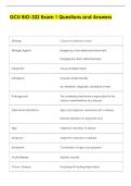 GCU BIO-322 Exam 1 Questions and Answers