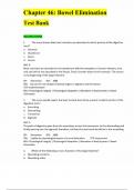 CHAPTER 46&colon; BOWEL ELIMINATION TESTBANK &lpar;A&plus; SOLUTIONS&rpar;