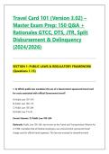 Travel Card 101 &lpar;Version 3&period;02&rpar; &ndash;  Master Exam Prep&colon; 150 Q&A &plus;  Rationales GTCC&comma; DTS&comma; JTR&comma; Split  Disbursement & Delinquency  &lpar;2024&sol;2026&rpar;