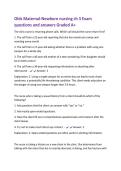 Olds Maternal-Newborn nursing ch 3 Exam  questions and answers Graded A&plus;  The clinic nurse is returning phone calls&period; Which call should the nurse return first&quest;  1&period; The call from a 22-year-old reporting that she has menstrual cramps and  vomiting every mont