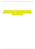 NR 566 Week 3 Exam Questions & Answers &lpar;2026-2027 Update&rpar; Advanced Pharmacology - Care of the Family