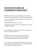 CON 1300 STUDY GUIDE 2026 COMPREHENSIVE ANSWER DIGEST