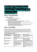 Elite Epicor Kinetic Inventory Management Practice Exam 2026&sol;2027 &vert; 88 High-Stakes Questions with Mentor&rsquo;s Analysis & "Critical Action" Cheat Sheet