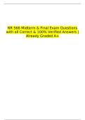 NR 566 Midterm & Final Exam Questions with all Correct & 100&percnt; Verified Answers &vert;Already Graded A&plus;