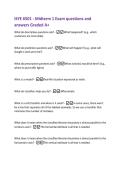 ISYE 6501 - Midterm 1 Exam questions and  answers Graded A&plus;  What do descriptive questions ask&quest; - What happened&quest; &lpar;e&period;g&period;&comma; which  customers are most alike&rpar;  What do predictive questions ask&quest; - What will happen&quest; &lpar;e&period;g&period;&comma; what will  Google's stock price b