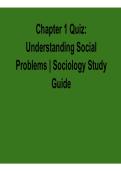 Chapter 1 Quiz Understanding Social Problems Sociology Study Guide with Solution 2026