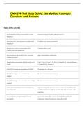 CMN 574 Final Study Guide&colon; Key Medical Concepts  Questions and Answers