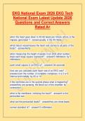 EKG National Exam 2026 EKG Tech National Exam Latest Update 2026 Questions and Correct Answers