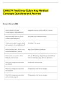 CMN 574 Final Study Guide&colon; Key Medical  Concepts Questions and Answers