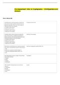 Pre-Assessment Intro to Cryptography - D334Questions and  Answers