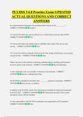 PCI DSS V4&period;0 Practice Exam UPDATED  ACTUAL QUESTIONS AND CORRECT  ANSWERS