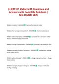 CHEM 101 Midterm &num;1 Questions and Answers with Complete Solutions &vert; New Update 2026