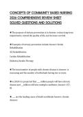 CONCEPTS OF COMMUNITY BASED NURSING 2026 COMPREHENSIVE REVIEW SHEET SOLVED QUESTIONS AND SOLUTIONS