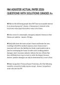 NM ADJUSTER ACTUAL PAPER 2026 QUESTIONS WITH SOLUTIONS GRADED A&plus;