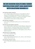 NR 509 SHADOW HEALTH EMILY GREEN CERTIFICATION SCRIPT 2026 QUESTIONS WITH SOLUTIONS GRADED A&plus;