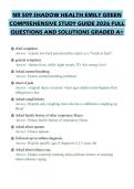 NR 509 SHADOW HEALTH EMILY GREEN COMPREHENSIVE STUDY GUIDE 2026 FULL QUESTIONS AND SOLUTIONS GRADED A&plus;