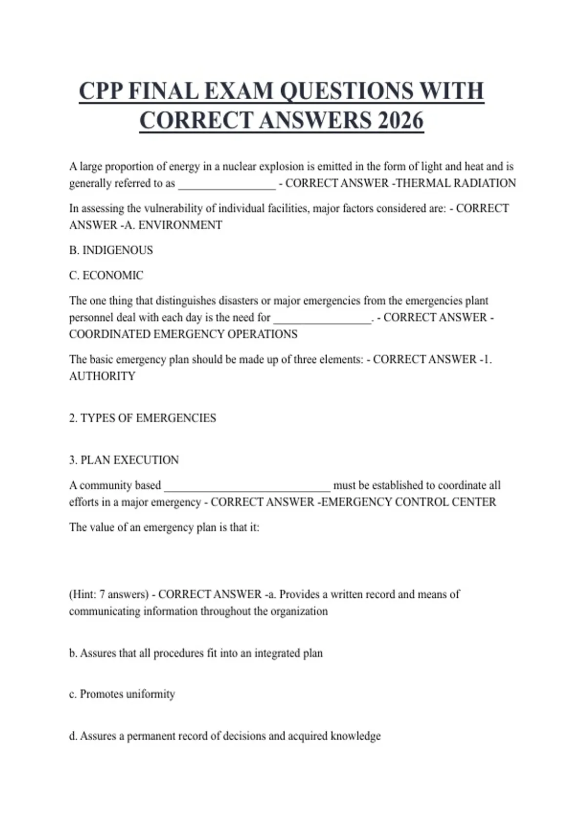 a question about cpp coverage · issue #152 ·... CPP FINAL EXAM QUESTIONS WITH CORRECT ANSWERS 2026 - CPPS - Stuvia US