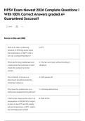 HPSV Exam Newest 2026 Complete Questions &vert; With 100&percnt; Correct Answers graded A&plus; Guaranteed Success&excl;&excl;