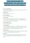 TEXAS ROADHOUSE MENU TEST COMPREHENSIVE STUDY GUIDE 2026 FULL QUESTIONS AND SOLUTIONS GRADED A&plus;
