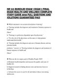 NR 222 BUNDLED EXAM 1 EXAM 2 FINAL EXAM HEALTH AND WELLNESS COMPLETE STUDY GUIDE 2026 FULL QUESTIONS AND SOLUTIONS GUARANTEED PASS